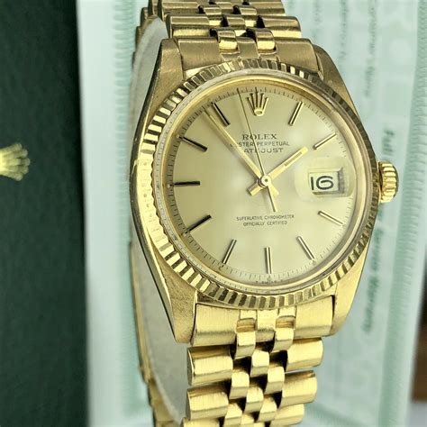 rolex datejust 18k gold 1601|rolex 1601 datejust value.